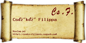 Csákó Filippa névjegykártya